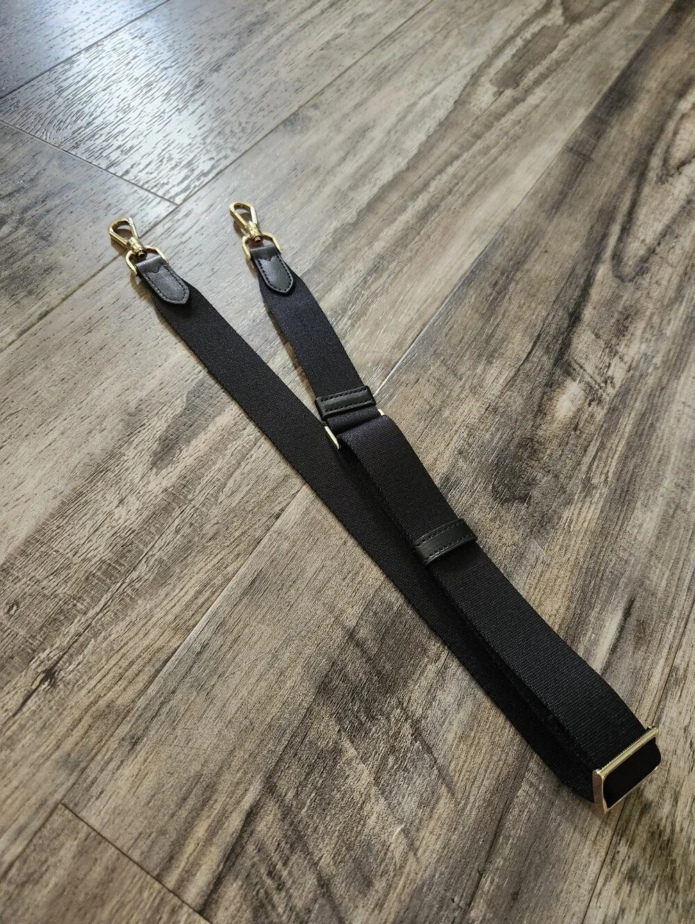 Kate Spade Adjustable Black Shoulder Strap Gold Hardware Replacement Strap